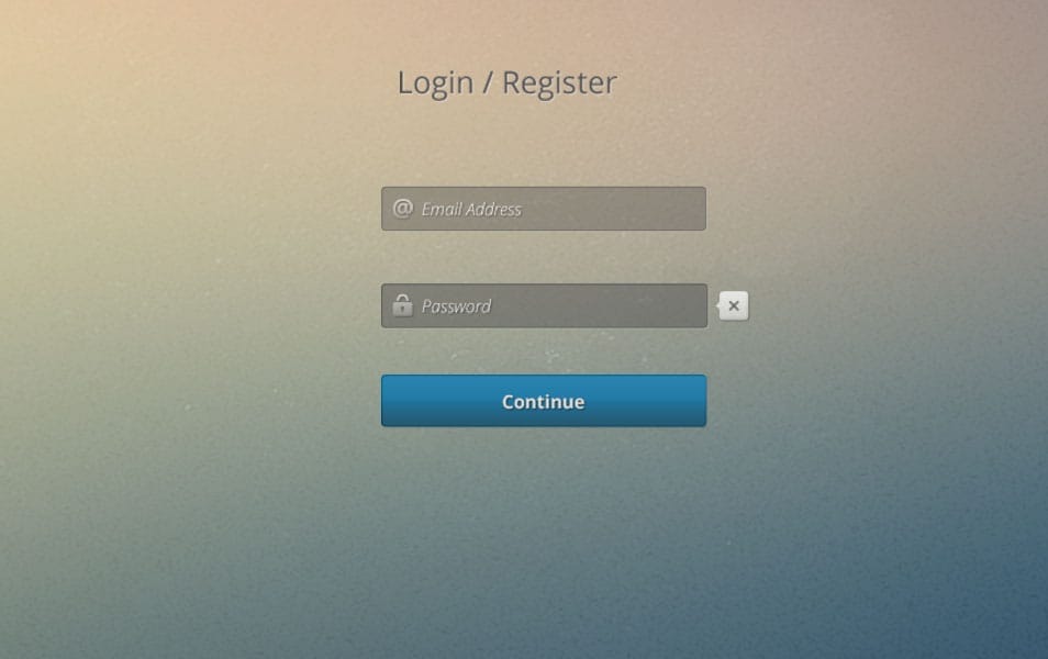 Free Register or Login Screen PSD Free Register or Login Screen PSD