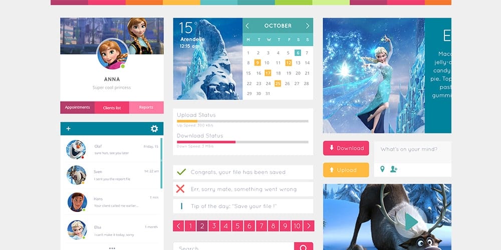 200+ Latest Free UI Kit PSD Collection 65 Free UI Kit