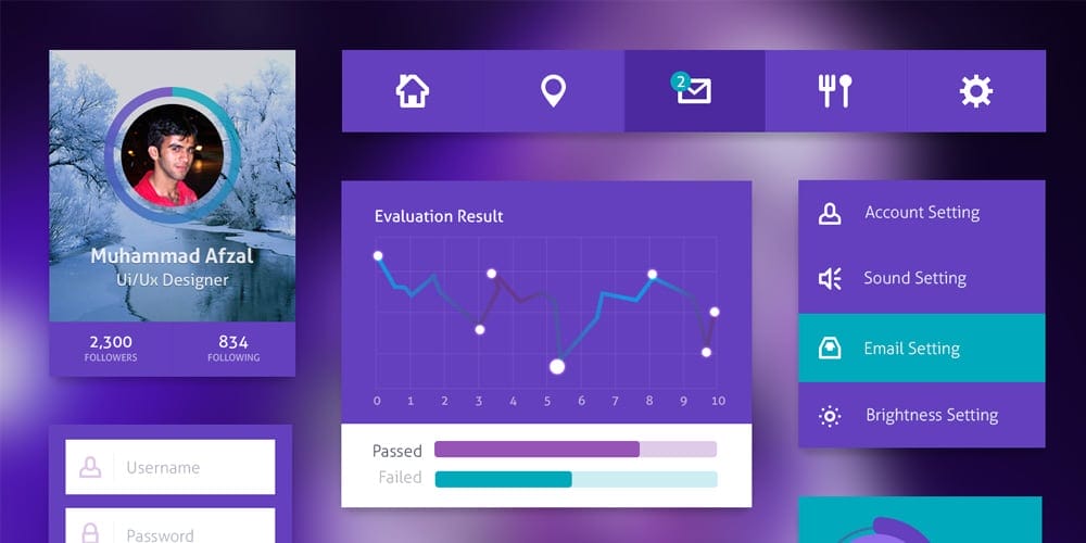 200+ Latest Free UI Kit PSD Collection 73 Free UI Kit