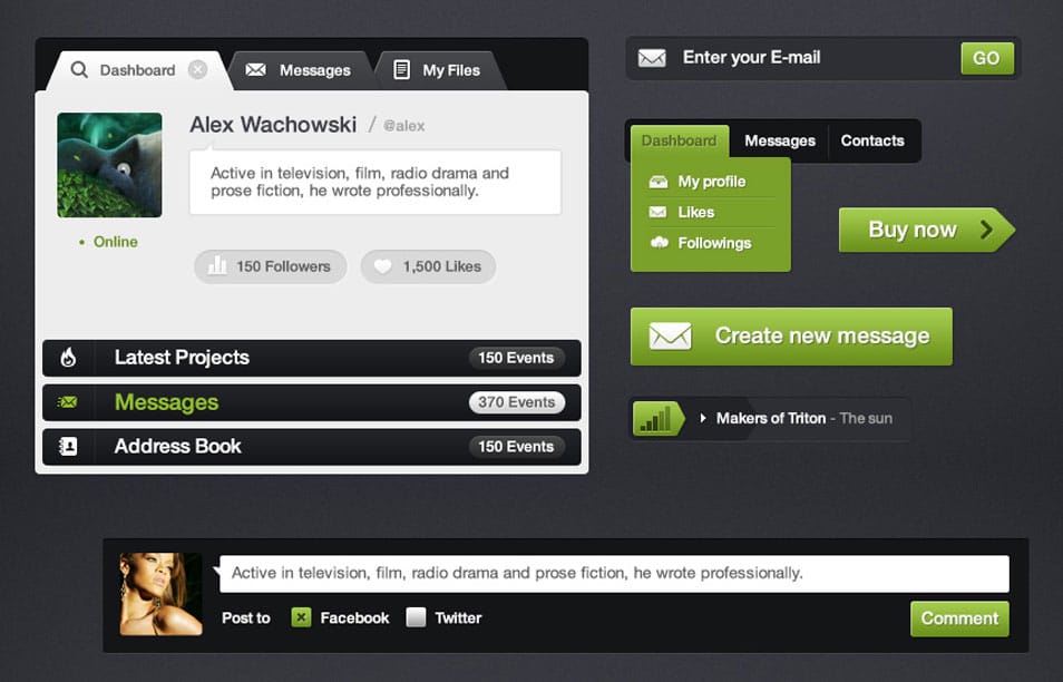 Futurico UI Free User Interface Elements Pack Futurico UI Free User Interface Elements Pack