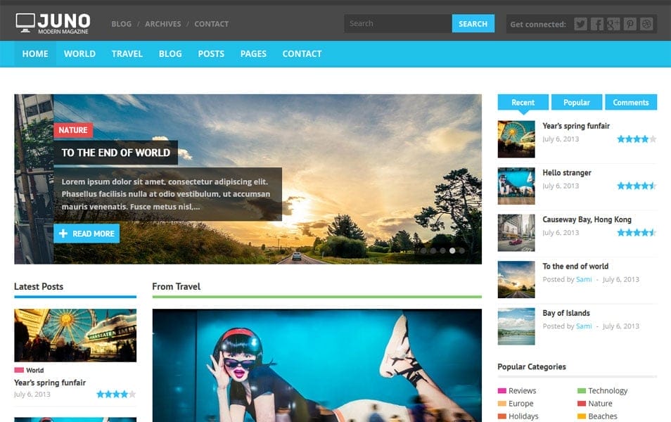 Juno Responsive WordPress Magazine Theme