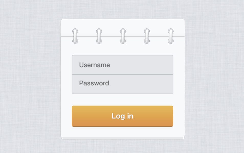 Log In Form PSD