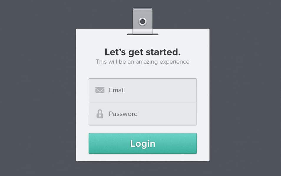 Login Form PSD