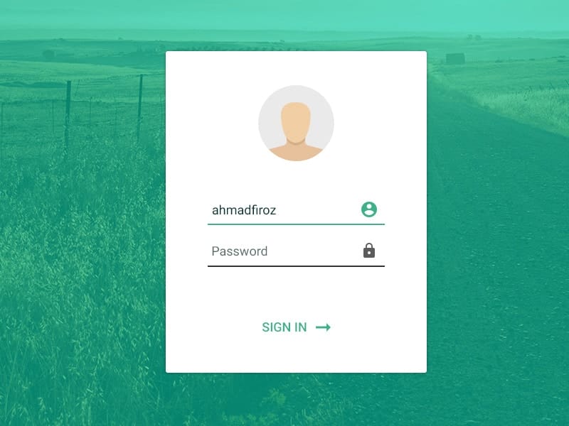 Login Form UI PSD