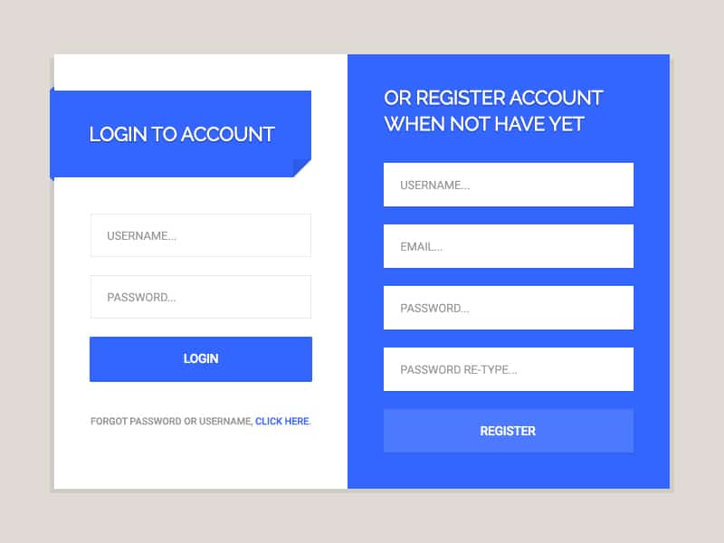 The Best Collection of Free Forms PSD 1 Login-Register-Form-PSD