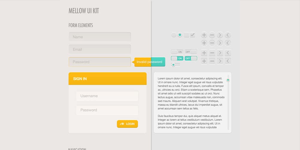 200+ Latest Free UI Kit PSD Collection 103 Mellow UI Kit