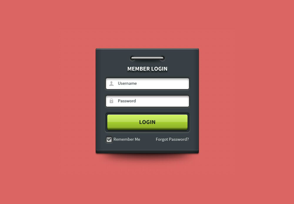 The Best Collection of Free Forms PSD 10 Member Login Form