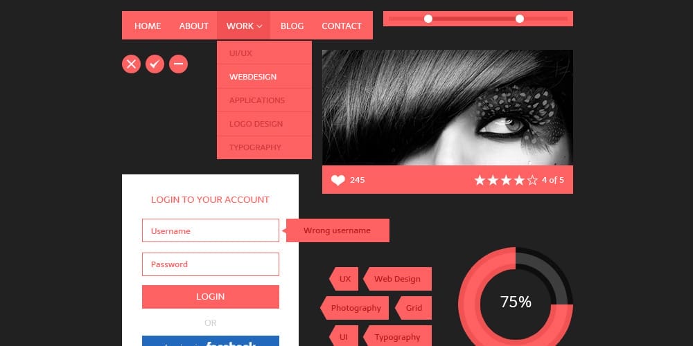 200+ Latest Free UI Kit PSD Collection 115 Metro Style UI