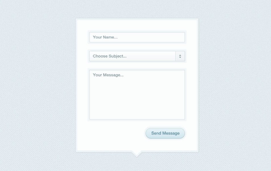 Modal Box Contact Form PSD