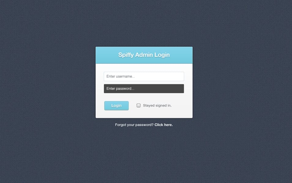 Modern Admin Login Form PSD