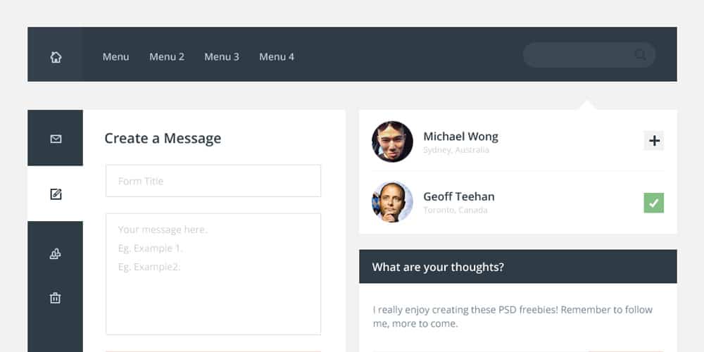 200+ Latest Free UI Kit PSD Collection 48 Obscure UI Kit