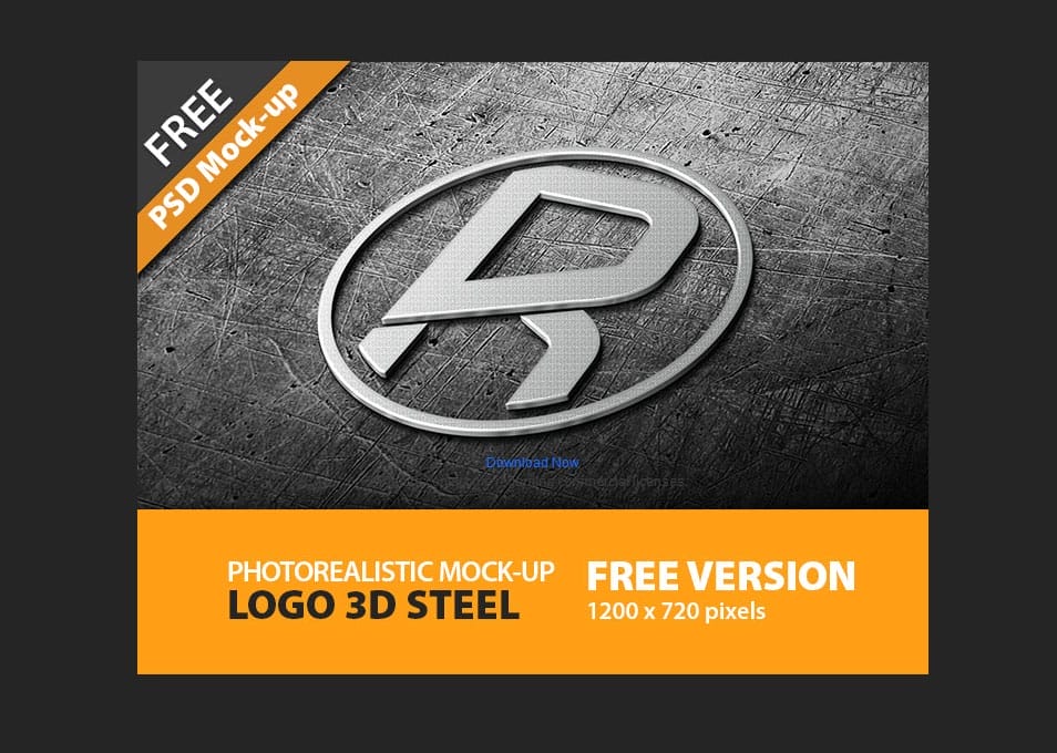 Photorealistic Logo 3D MockUp FREE