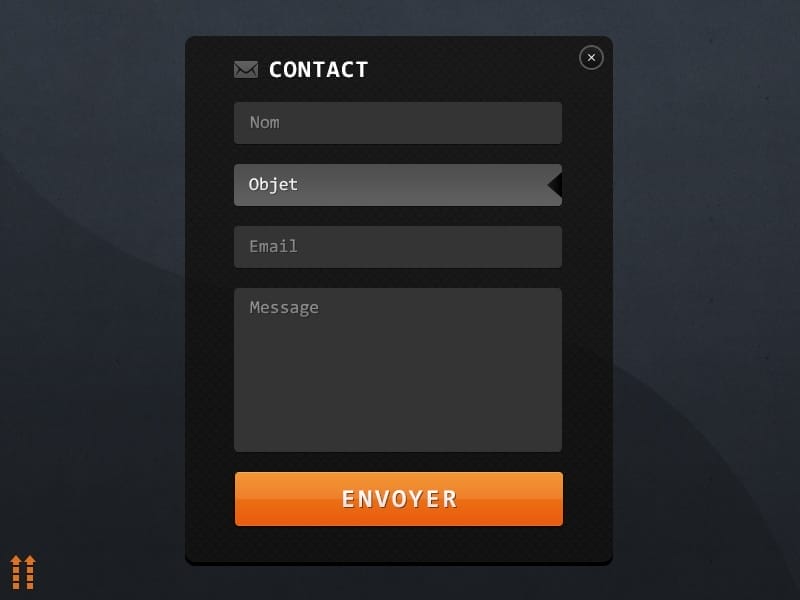 Pop Up Contact Form PSD