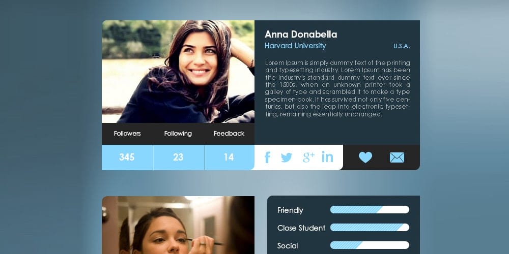 200+ Latest Free UI Kit PSD Collection 117 Rounded Flat UI Kit