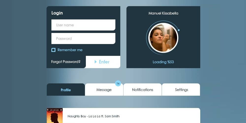 200+ Latest Free UI Kit PSD Collection 110 Rounded Flat UI Kit