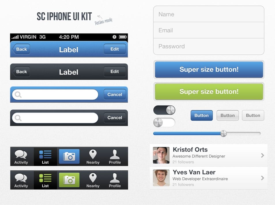 SC iPhone UI Kit PSD SC iPhone UI Kit PSD