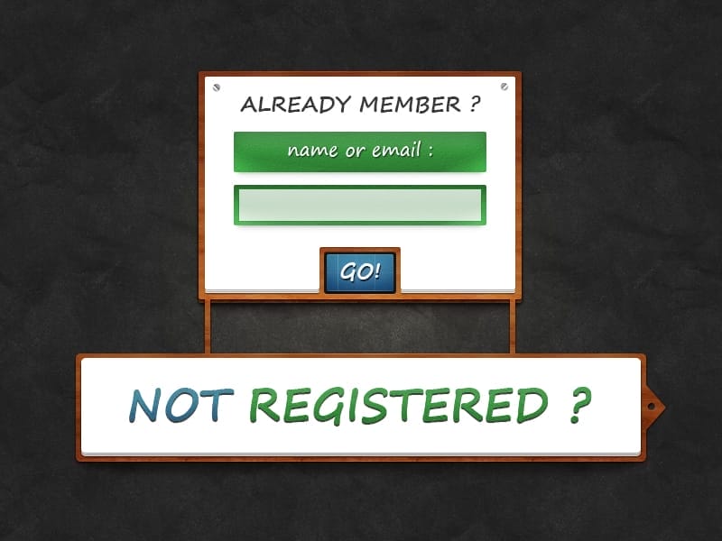 Sign In Forms PSD