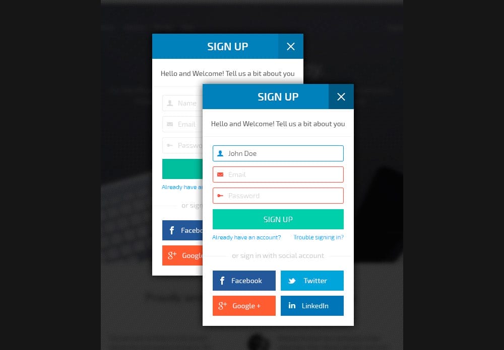 The Best Collection of Free Forms PSD 31 Sign Up Form PSD