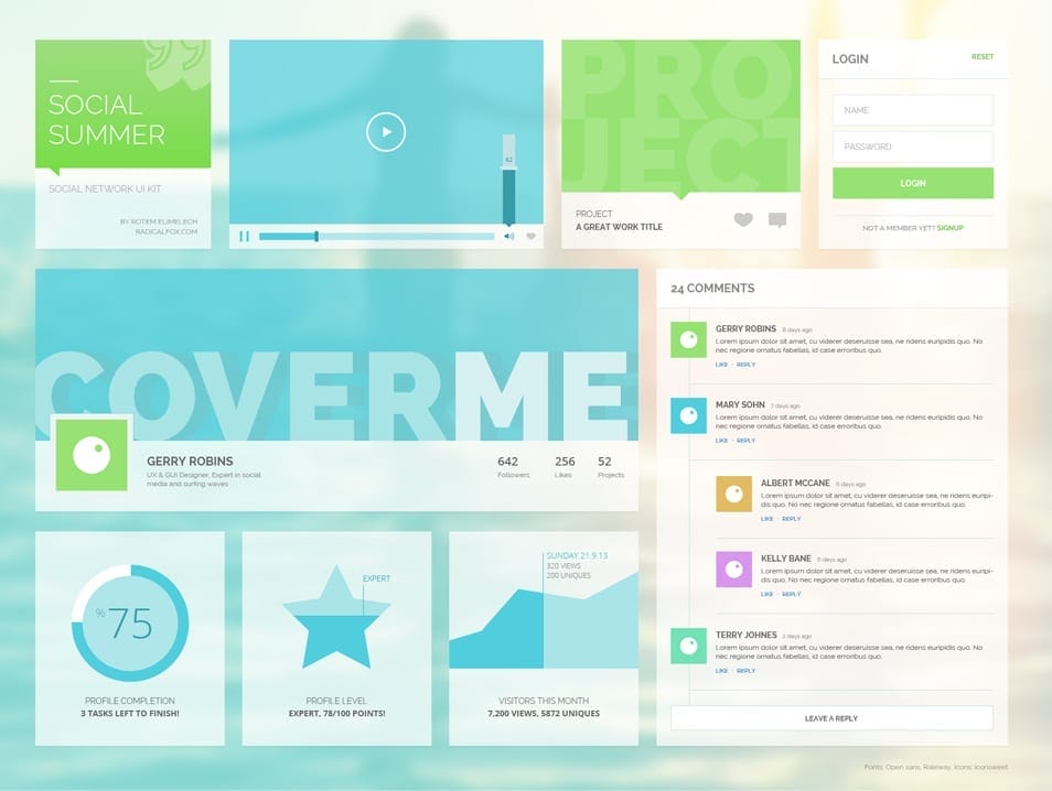 Social Summer UI Kit Social Summer UI Kit