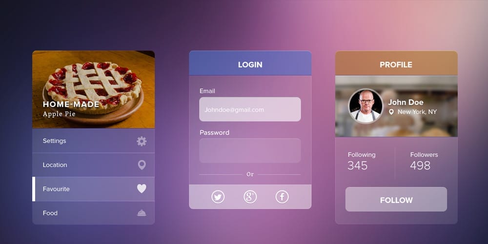 200+ Latest Free UI Kit PSD Collection 60 Transparent UI kit Free Psd