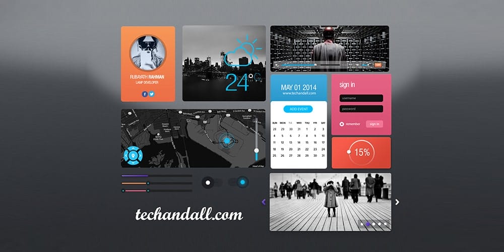 200+ Latest Free UI Kit PSD Collection 49 UI Kit New York PSD