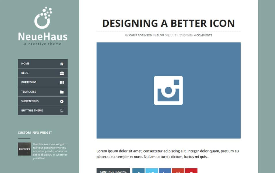 WP Neuehaus Responsive Creative WordPress Theme