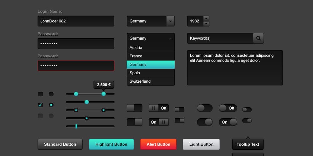 200+ Latest Free UI Kit PSD Collection 31 Web UI Kit PSD