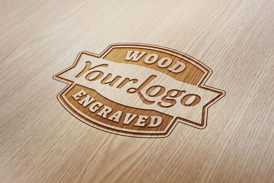 The Ultimate Collection of 2000+ Free Mockup Templates PSD Designs 243 Wood Engraved Logo MockUp