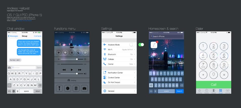 iOS 7 GUI PSD iOS 7 GUI PSD