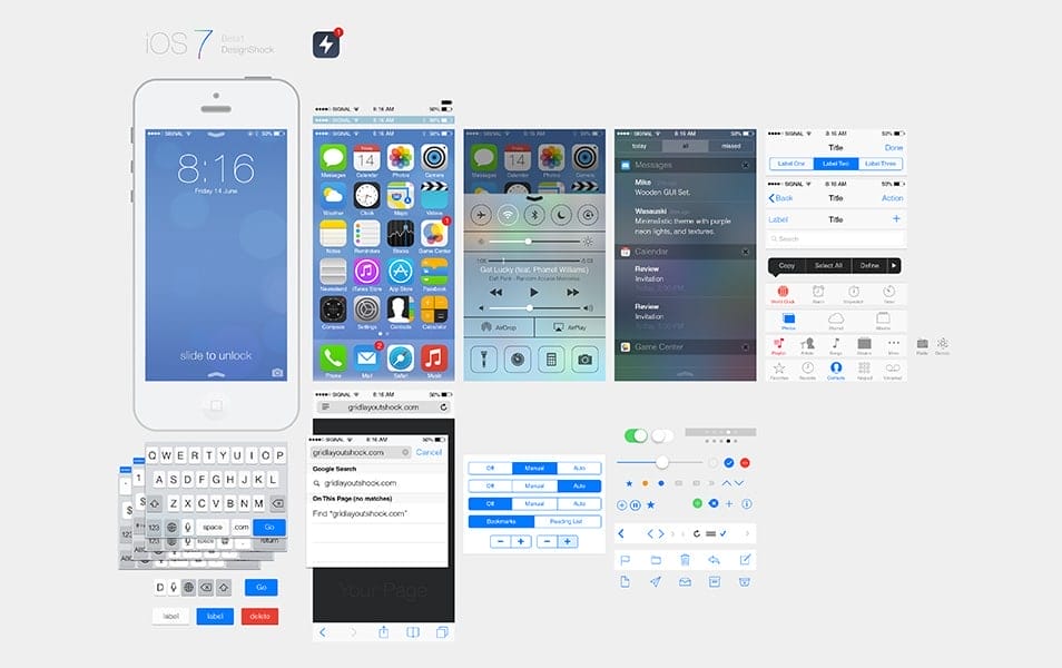 iOS7 Ui Kit PSD iOS7 Ui Kit PSD
