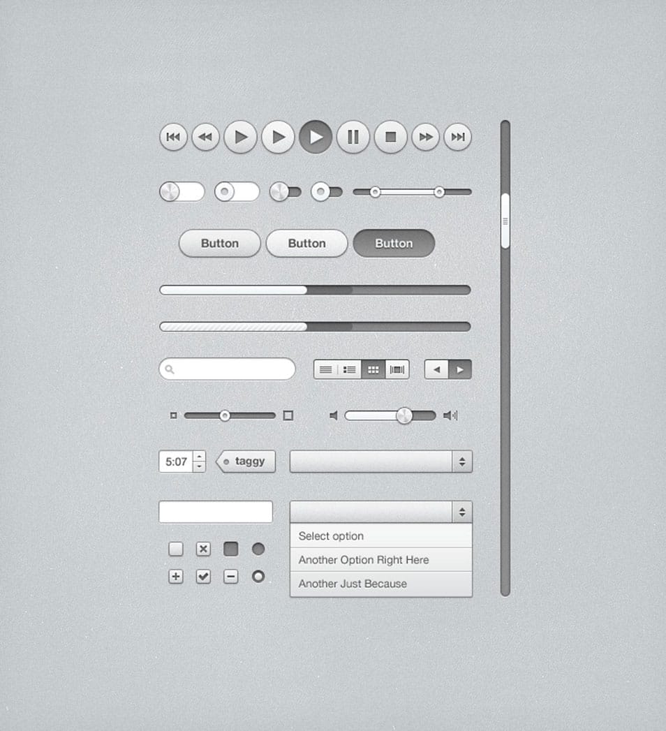 ITunes Inspired UI Kit PSD ITunes Inspired UI Kit PSD