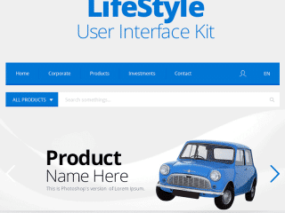 50 Free Flat style UI Kits