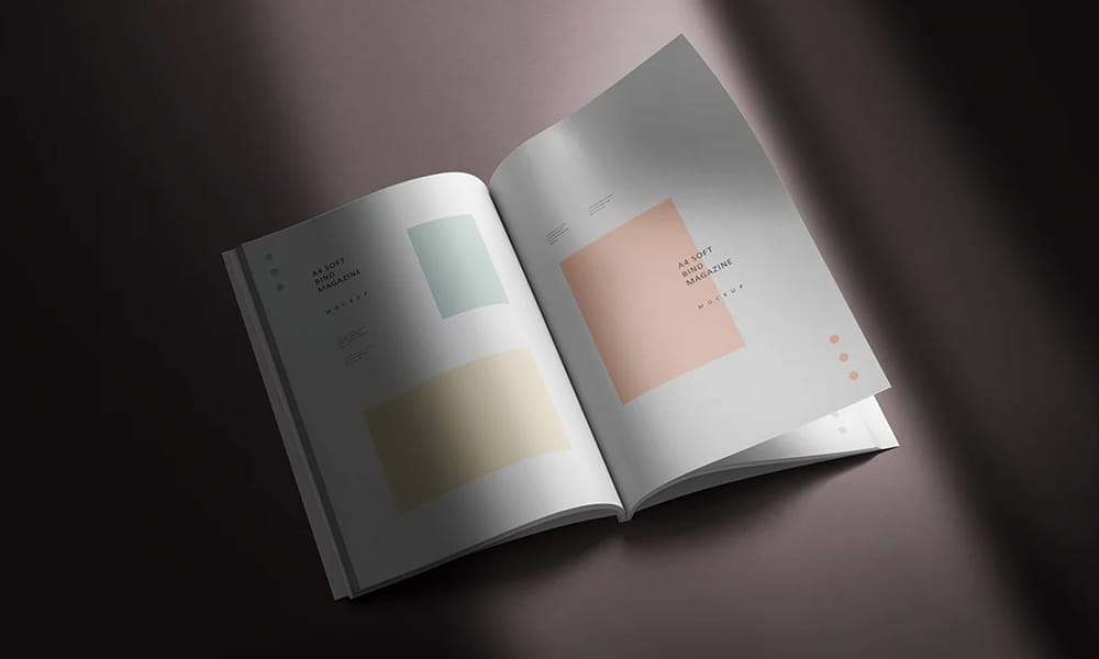 The Ultimate Collection of 2000+ Free Mockup Templates PSD Designs 452 A4 Soft Bind Magazine Mockup PSD