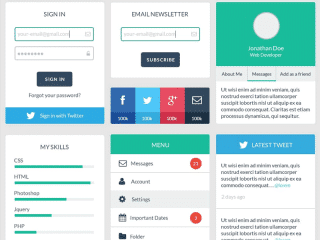 Beautiful Free Web User Interface Design Kit PSD