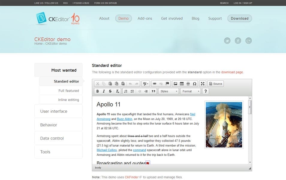 Best Free Code Editors For Developers 22 CKEditor