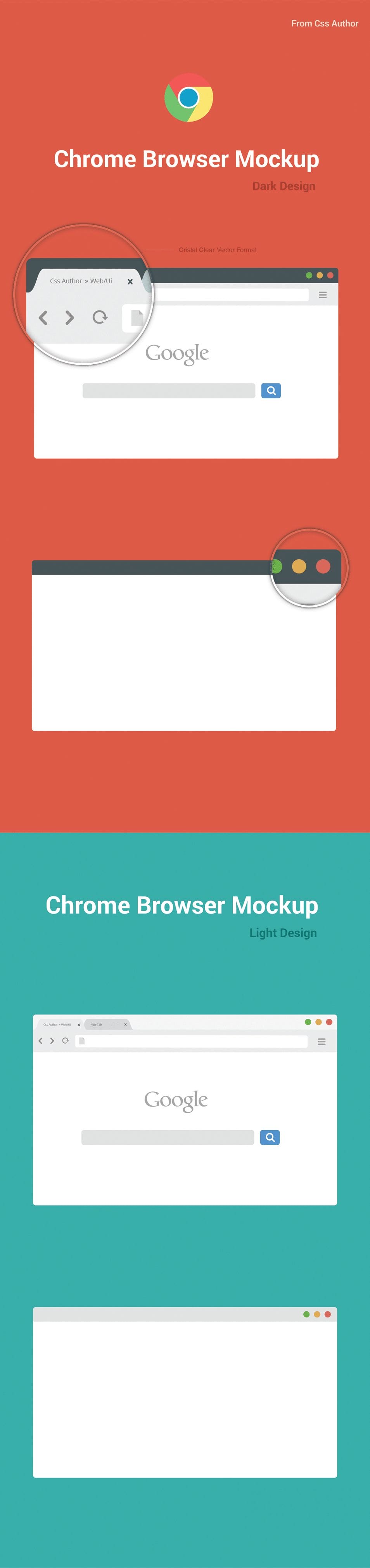 Free Chrome Browser Mockup Design Template (Vector) 2 Free Chrome Browser Mockup Design Template – Vector