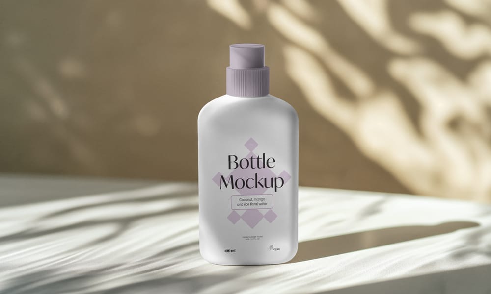 The Ultimate Collection of 2000+ Free Mockup Templates PSD Designs 516 Cream Plastic Bottle Mockup