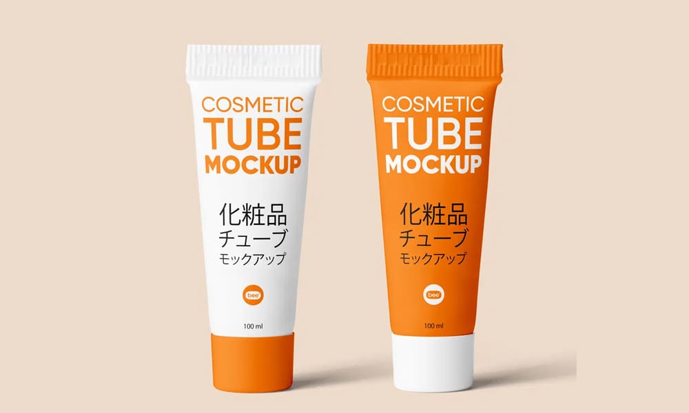 The Ultimate Collection of 2000+ Free Mockup Templates PSD Designs 590 Double Tiny Cosmetic Tube Mockup