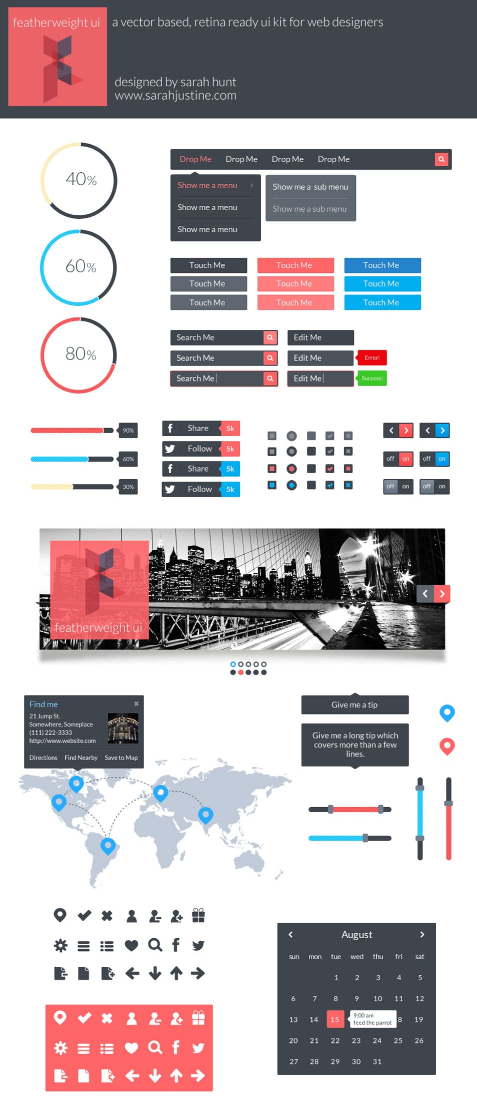 Featherweight Flat UI Kit Featherweight Flat UI Kit