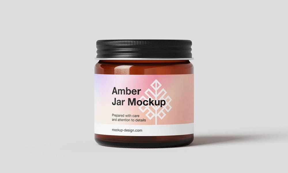The Ultimate Collection of 2000+ Free Mockup Templates PSD Designs 672 Free Amber Jar Mockup Collection PSD