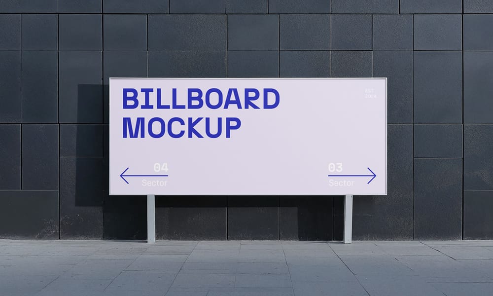 The Ultimate Collection of 2000+ Free Mockup Templates PSD Designs 481 Free Billboard in front of Dark Building Mockup