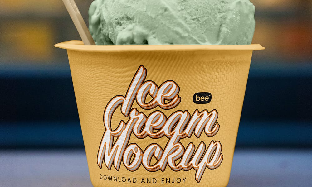 The Ultimate Collection of 2000+ Free Mockup Templates PSD Designs 607 Free Eco Ice Cream Cup Mockup PSD