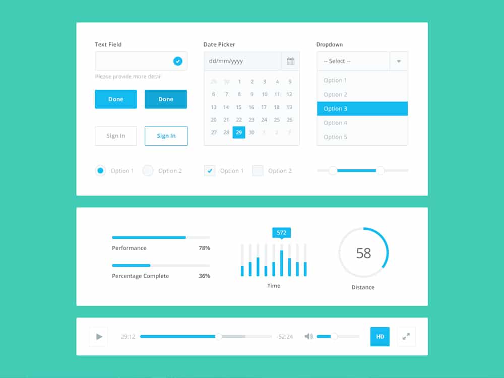 50+ Free Flat style UI Kits 16 Free-Flat-UI-Kit-PSD