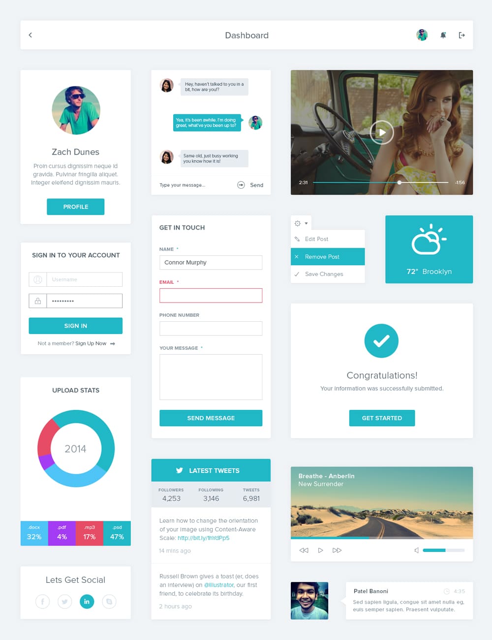 Free Flat UI Kit