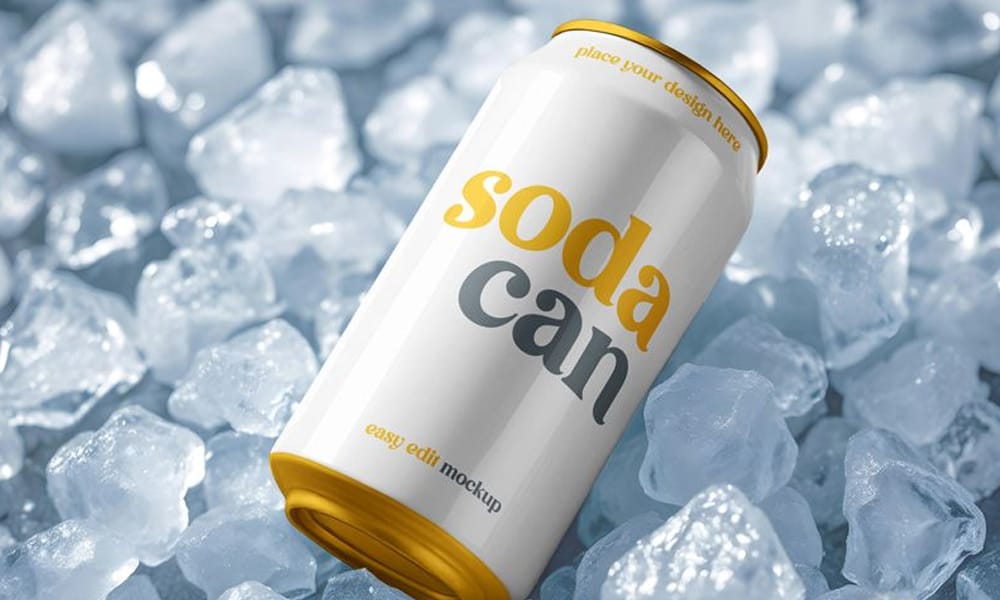 The Ultimate Collection of 2000+ Free Mockup Templates PSD Designs 500 Free Ice Cubes and Soda Can Mockup PSD