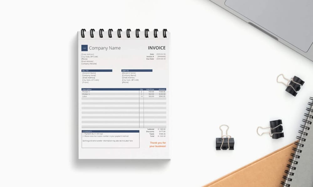 The Ultimate Collection of 2000+ Free Mockup Templates PSD Designs 693 Free Invoice Pad Mockup Template PSD