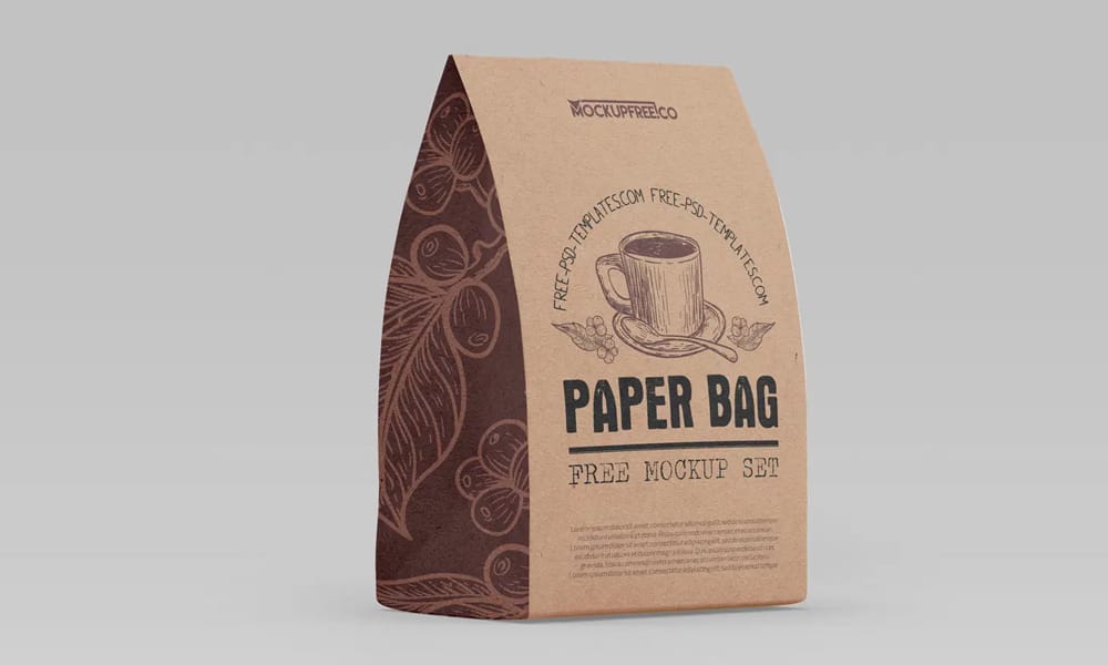 The Ultimate Collection of 2000+ Free Mockup Templates PSD Designs 557 Free Kraft Paper Bag Mockup PSD