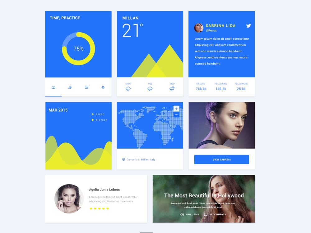 Free Material Design UI Kit PSD