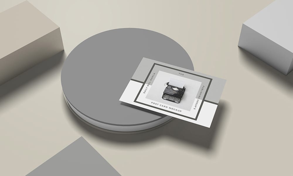 The Ultimate Collection of 2000+ Free Mockup Templates PSD Designs 156 Free Minimalist Post Card Mockup PSD