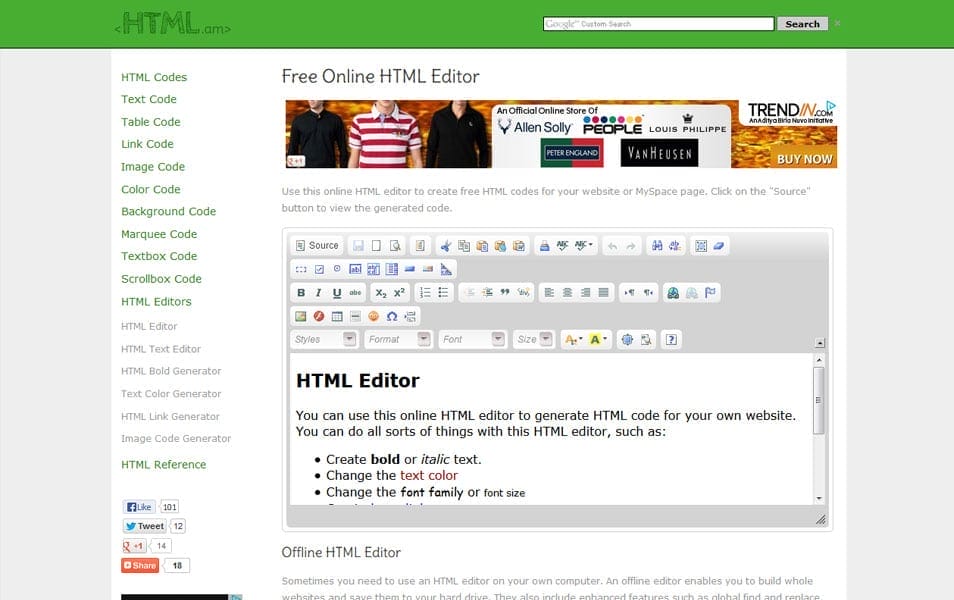 Best Free Code Editors For Developers 25 Free Online HTML Editor | HTML.am